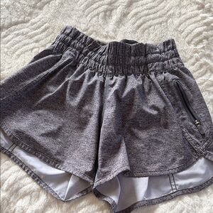Gray lululemon Shorts with Zipper Pocket size 2